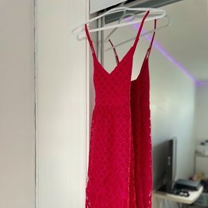 red lace dress